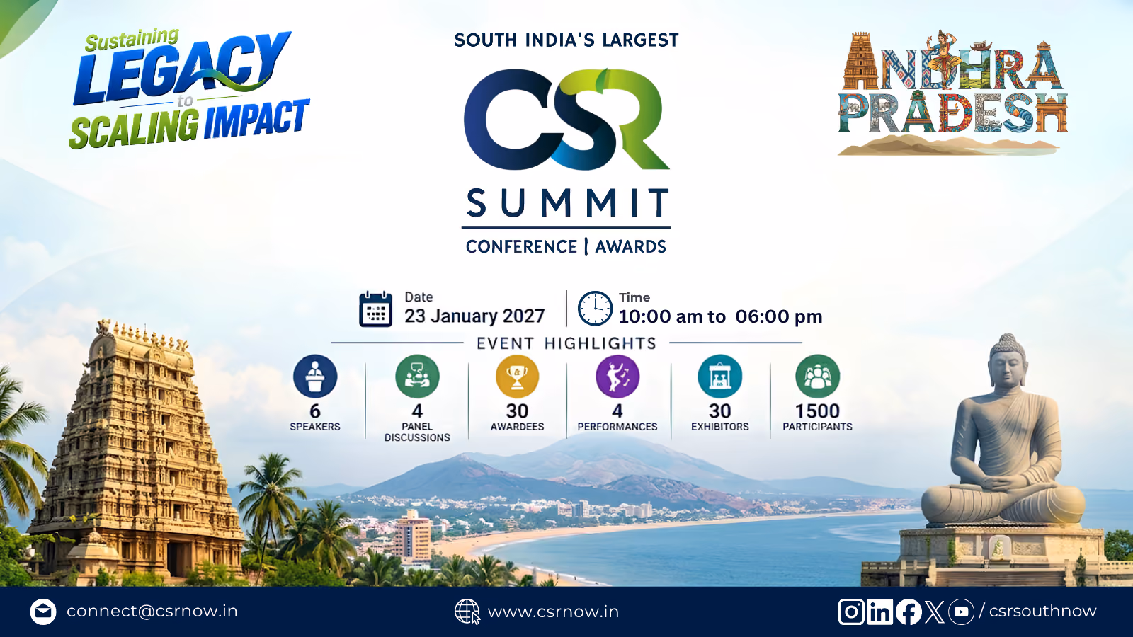 SOUTH INDIA's LARGEST CSR SUMMIT BY CSRNOW- ANDHRA PRADESH EDITION in To be declared