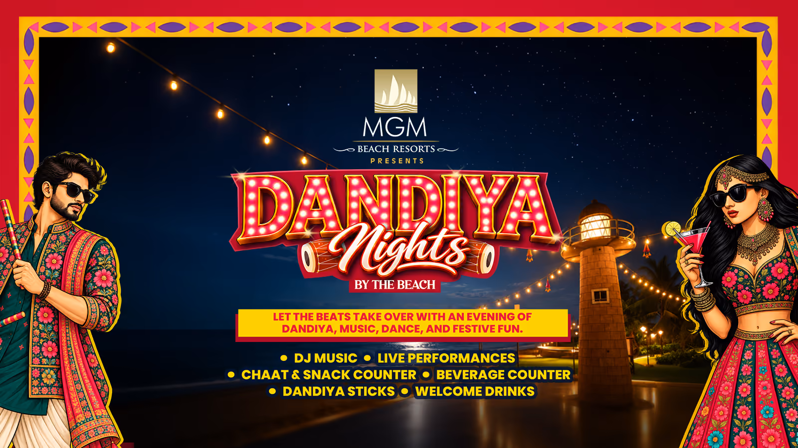 Dandiya Nights by the Beach at MGM Beach Resorts
